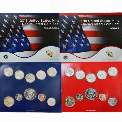2018  20pc  "SEALED"  BROWN BOX  UNITED STATES MINT SET Cover