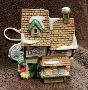 Dickens' Andenken Porzellan beleuchtet 5" Lebensmittelgeschäft - Bild 1 von 8