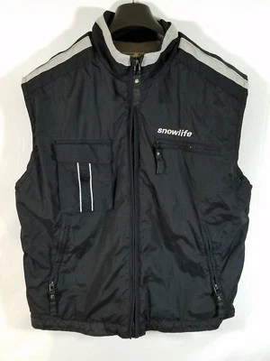 Snowlife Mens Black Ski Snow Vest Fleeced Lined Size Medium - Image 1 of 4