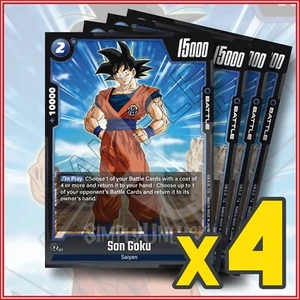 DRAGON BALL SUPER FUSION WORLD: Son Goku Awakened Pulse FB01-046 R x4 - Picture 1 of 2