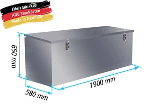 ADE Pritschenkasten / Pritschenbox Typ 1 - 1900x580x650mm P1V15N190-58-65 - Bild 1 von 2