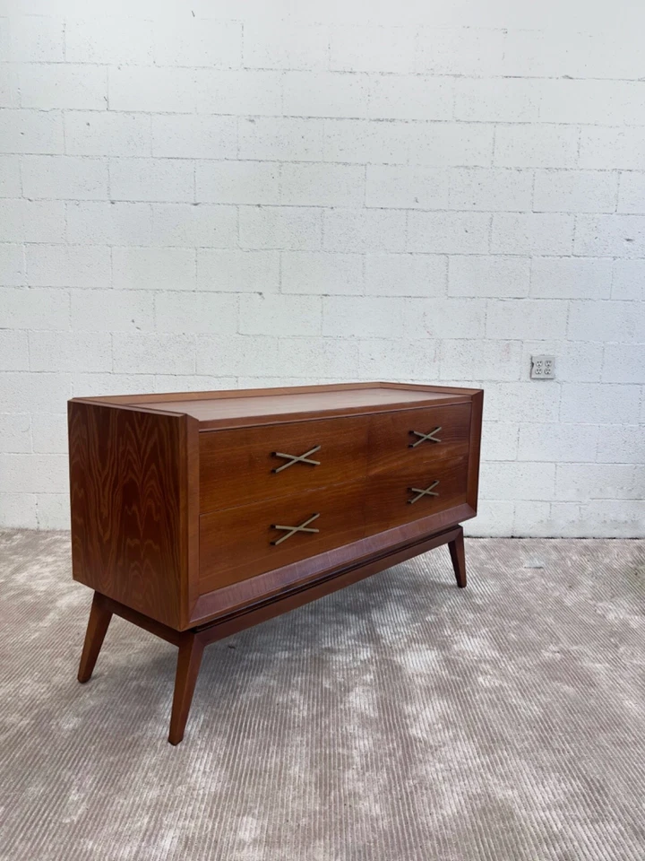 Rare mid century modern Paul Frankl X Pulls four drawer dresser  - Image 1 of 4