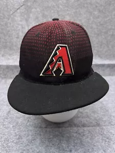 Arizona Diamondbacks Hat Cap Fitted Adult 7 3/8 Black Red Polyester MLB 59Fifty - Picture 1 of 13