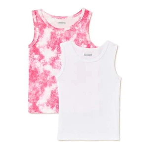 Garanimals Baby & Toddler Girl Tank Tops White Pink Tie Dye Size 12 Months Lot - Picture 1 of 4