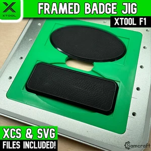 xTool F1 Framed Name Badge Jig, F1 Laser Jig, xTool Laser Jig, Laser Template - Picture 1 of 9