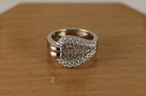 Filigraner Damenring Pave Diamant Schnalle Design - Bild 1 von 8