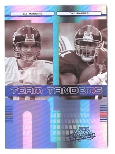 2006 Absolute Memorabilia Eli Manning Tiki Barber Spectrum Team Tandems /100 - Picture 1 of 2
