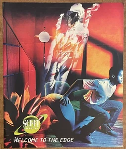 VTG 90s 1994 Sci-Fi Channel (SyFy) Welcome To The Edge Astronaut Space Print Ad - Picture 1 of 1
