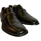 Aston Grey Collection Mens 8 Black Leather Loafer Belmont Buckle Dress Shoes