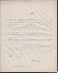 1856 Faire-part décès Jean-Bruno CAYOL, professeur médecine - Nibelle (Loiret) - Picture 1 of 1