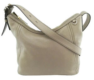 Michael Kors Taupe Bag Shoulder Top Zip Medium Leather Fulton Crossbody Handbag - Picture 1 of 13