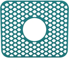 Silicone Kitchen Sink Mat Dish Drying Mat Sink with Center Drain Protect Sink fr - Picture 1 of 8