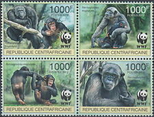 Central African Rep WWF Central Chimpanzee 2012 MNH-23 Euro