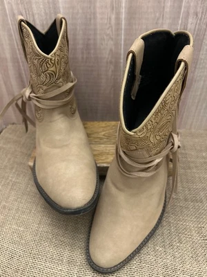 Mujer Dingo Valerie Bronceado Tooled Cachemira Anudada Borla Imitación Cuero Bota Talla 10M Foto 1 de 4