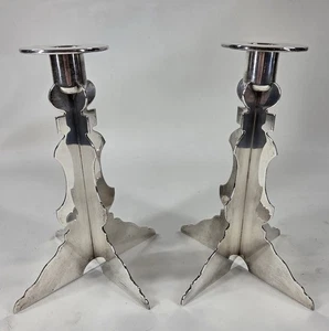 Swid Powell Silber Teller Kerzenständer von Robert Venturi Made In Italy 2 verfügbar - Bild 1 von 8