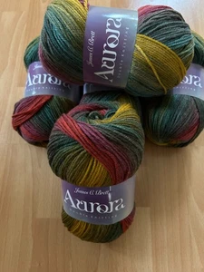 James C Brett Aurora Double Knitting Crochet Yarn Wool - 5x100g Balls - AU05 - - Picture 1 of 3