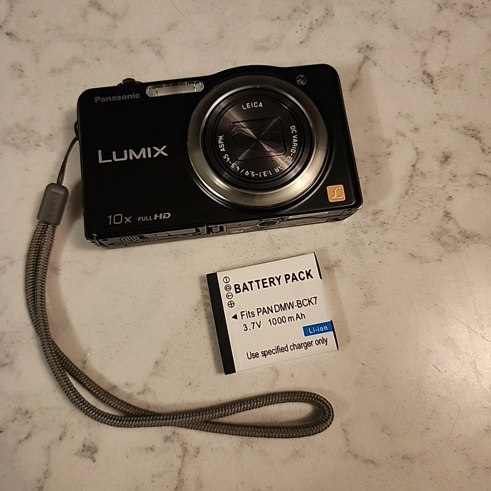 Panasonic LUMIX DMC-SZ7 Digital Camera Black Compact 10x Zoom Full HD Excellent - Image 1 of 4