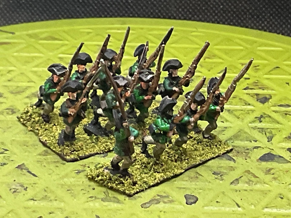 Milicia colonial americana AWI pintada a mano de 15 mm (12 figuras) Foto 1 de 4