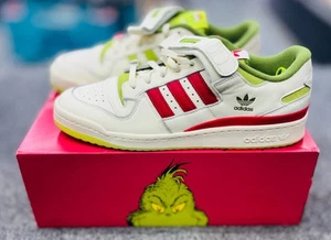 Men's Adidas Forum Low Dr Seuss The Grinch Sneakers Shoes, Size 12 - Picture 1 of 6