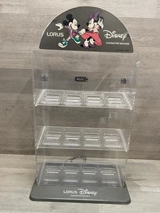 VINTAGE DISNEY CHARACTER WATCHES LORUS DISPLAY CASE COUNTER STAND ACRYLIC - Picture 1 of 17