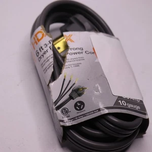 HDX 3-Prong Dryer Power Cord Gray 30Amp 10/3 6ft 627833 - Picture 1 of 4