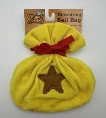 Animal Crossing New Horizons Plush Drawstring Bell Bag Pouch Nintendo NEW! - Image 1 of 4