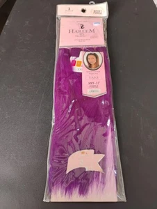 12" Harlem 125 Yaki Real Human Hair Extension Color Purple - Picture 1 of 2