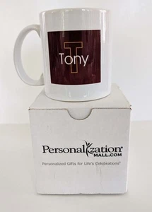 BRAND NEW Personalization TONY Personalized White Coffee Mug Cup Custom Gift Box - Picture 1 of 7