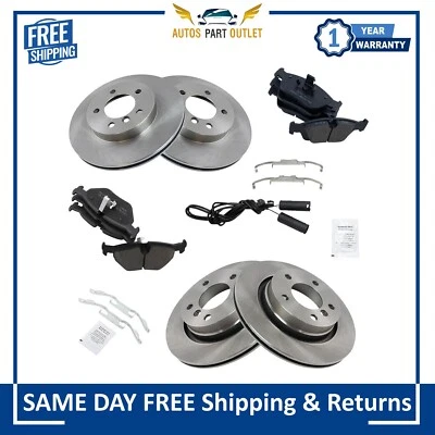 New Brake Pad & Rotor Kit Ceramic Front & Rear for 00-06 BMW 325CI NEW - Image 1 of 4