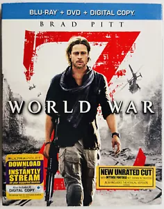 WORLD WAR Z (Blu-Ray+DVD) Unrated & Theater Version +Sleeve Cover (New Sealed) - Picture 1 of 3