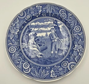 Spode Blue Room Collection Woodman Speiseteller 10" blau weiß Transfergeschirr - Bild 1 von 4