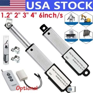 12V Electric Micro Linear Actuator 1.2" 2" 3" 4" Stroke Fast Speed Up To 6inch/s - Picture 1 of 23
