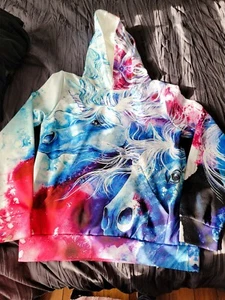 Girls Unicorn Pullover Hoodie~Size XL. Pre-owned - Picture 1 of 3