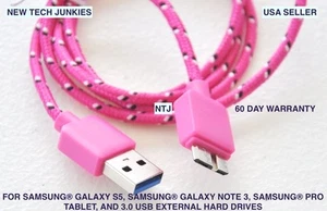 NTJ 6FT 2M Braided 3.0 USB data Sync Charger Cable For Samsung Galaxy S5 Note 3  - Picture 1 of 22