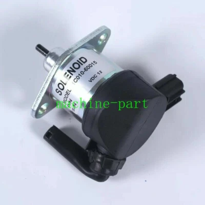 12V Diesel Fuel Stop Shut Off Solenoid Valve 1C010-60015 For Kubota V3300 V3600 - Image 1 of 4