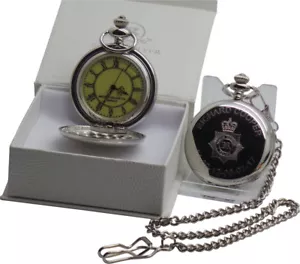Personalisierte POLIZEI TASCHENUHR maßgeschneidert graviert KOSTENLOS Lux Geschenketui Box Officer - Bild 1 von 2