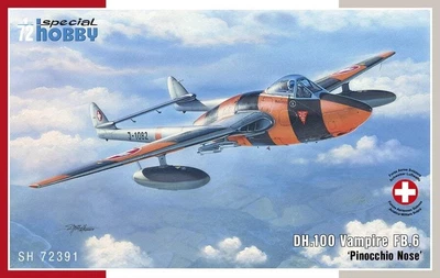 Special Hobby SH72391 DH.100 Vampire FB.6 "Pinocchio Nose" Kit Montaggio 1/72 - Immagine 1 di 2