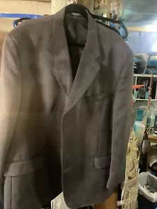 Chaps Ralph Lauren Suede Cloth Sport Coat Size 48R In Grey. New Without Tags - Picture 1 of 12