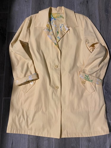 MICHAEL KORS Cappotto reversibile a molla giallo e floreale taglia XL