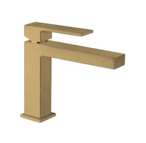 LaToscana Quadro Single Control 1-Handle Bathroom Faucet in Matte Gold. QUOK211. - Picture 1 of 8