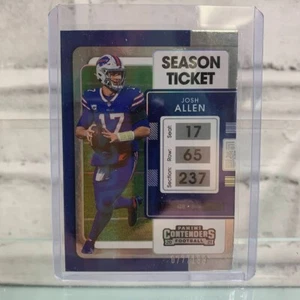 2021 Panini Contenders Football Josh Allen Season Ticket Silver Foil /199 #10 - Picture 1 of 2