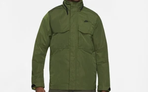 Nike M65 Premium Men's Olive Military Green Hooded Jacket DC6770 326 - SIZE S - Picture 1 of 6