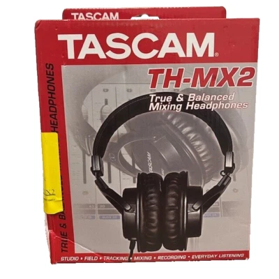 TASCAM TH-MX2 Close Back Recording Mixing Home Studio Headphones - Black - Image 1 of 4