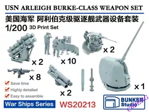 BUNKER WS20213 1/200 USN ARLEIGH BURKE-CLASS WEAPON SET 3D Print Set - Picture 1 of 1