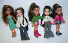 Lot de cinq poupées à la mode Bratz brunette