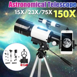 150X 70mm Aperture Astronomical Telescope Refractor Tripod Finder For Beginner - Picture 1 of 7
