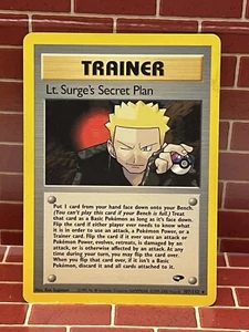 Lt. Surge’s Secret Plan Trainer - 107/132 - 2000 - Gym Heroes Slight Bend - Picture 1 of 3