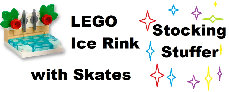 Nova meia LEGO Stuffer pista de patinação no gelo flores sazonais férias esporte inverno - Imagem 1 de 1