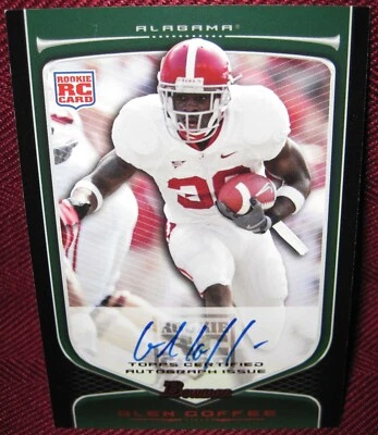 2009 BOWMAN DRAFT PICKS ROOKIE AUTOGRAPH #122 GLEN COFFEE - Image 1 of 2