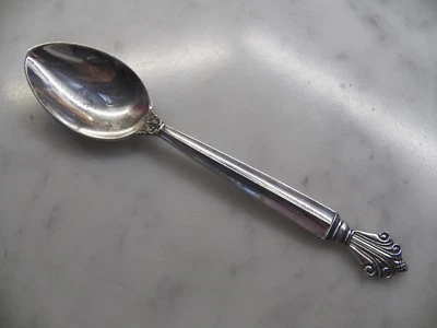 CUCHARADITA DE PLATA ESTERLINA ACANTHUS DE GEORG JENSEN 5 3/4" SIN MONO Foto 1 de 3